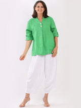 Plain Linen Lagenlook Top