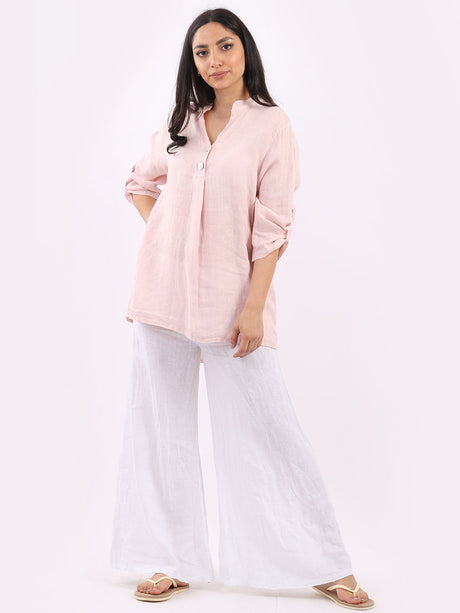 Plain Linen Lagenlook Top