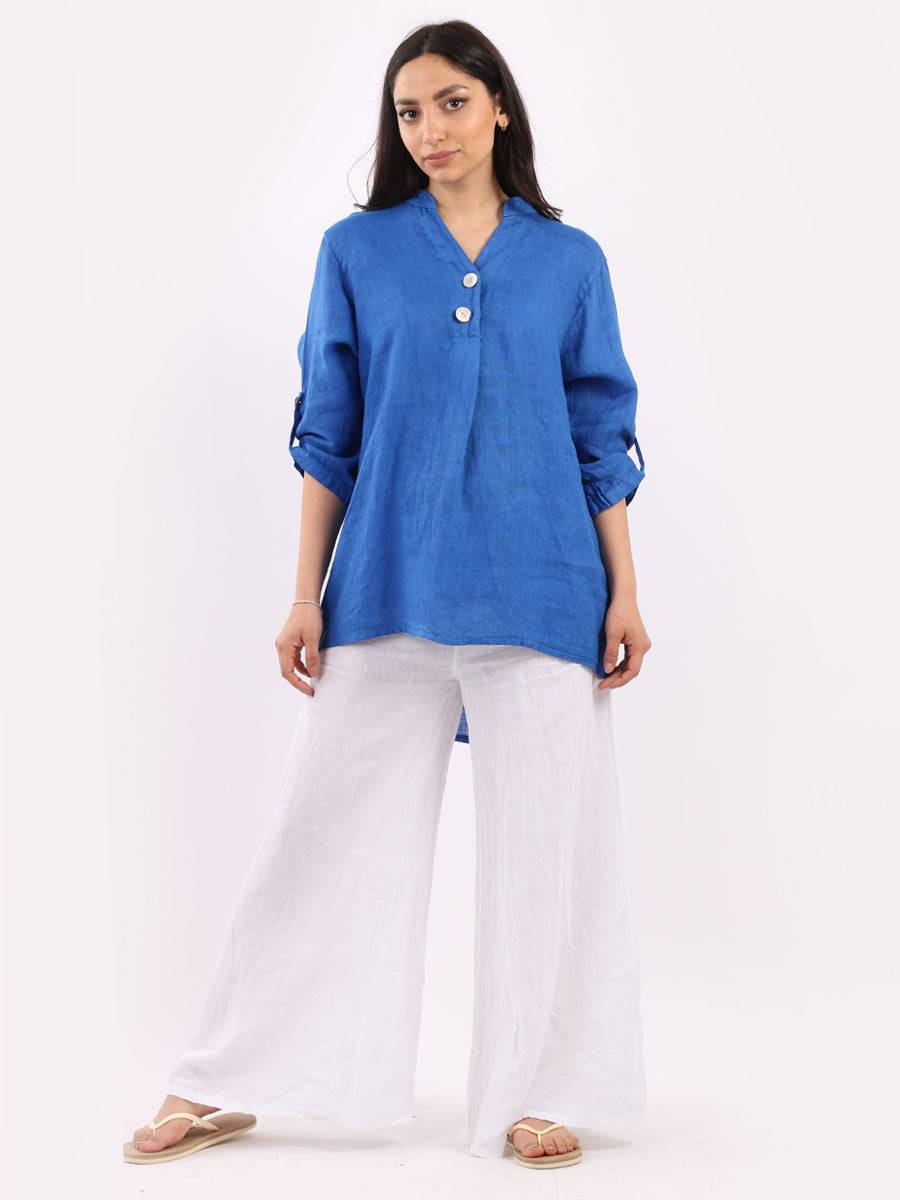 Plain Linen Lagenlook Top