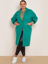 Italian Plain Oversized Ladies Lagenlook Long Fleece Coat