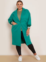 Italian Plain Oversized Ladies Lagenlook Long Fleece Coat