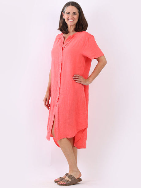 Linen Lagenlook Slouchy Midi Dress