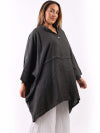 Plus Size Linen Batwing Top