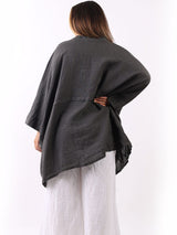 Plus Size Linen Batwing Top