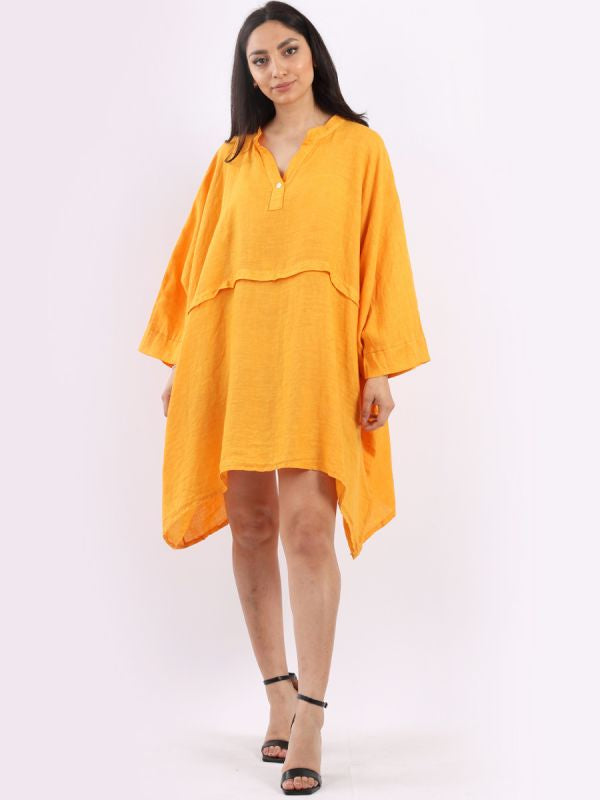 Plus Size Linen Batwing Top