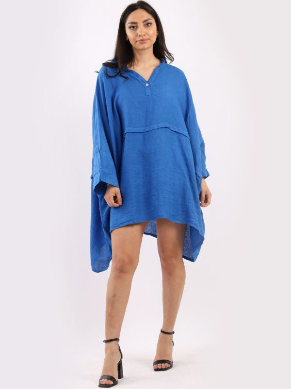 Plus Size Linen Batwing Top