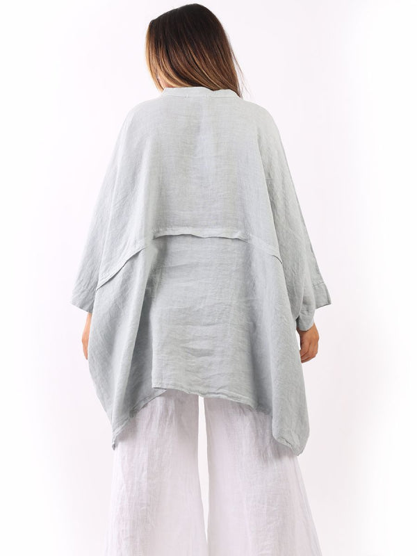 Plus Size Linen Batwing Top