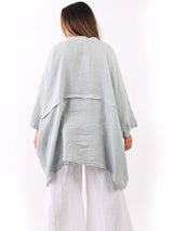 Plus Size Linen Batwing Top