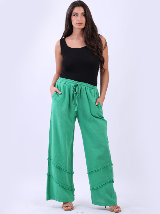 Linen Wide Leg Palazzo Pant