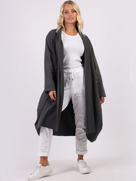 Open Front Cotton Oversized Cardigan