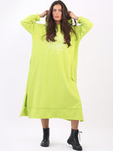 Plus Size Cotton Hooded Dress