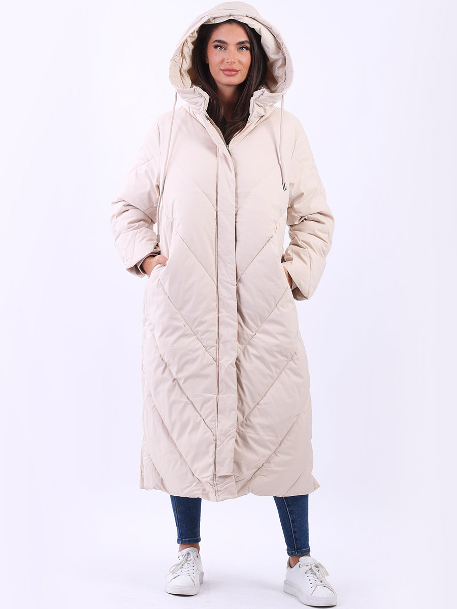 Plus Size Hooded Padded Puffer Jacket