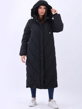 Plus Size Hooded Padded Puffer Jacket