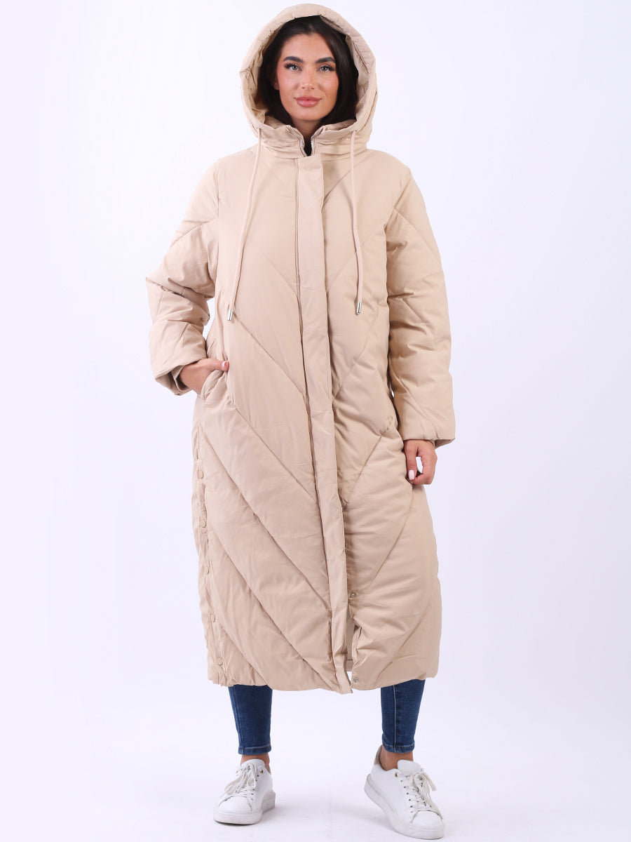 Padded Puffer Women Oversized Long Hoodie Jacket