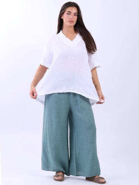 Solid Linen Baggy Top