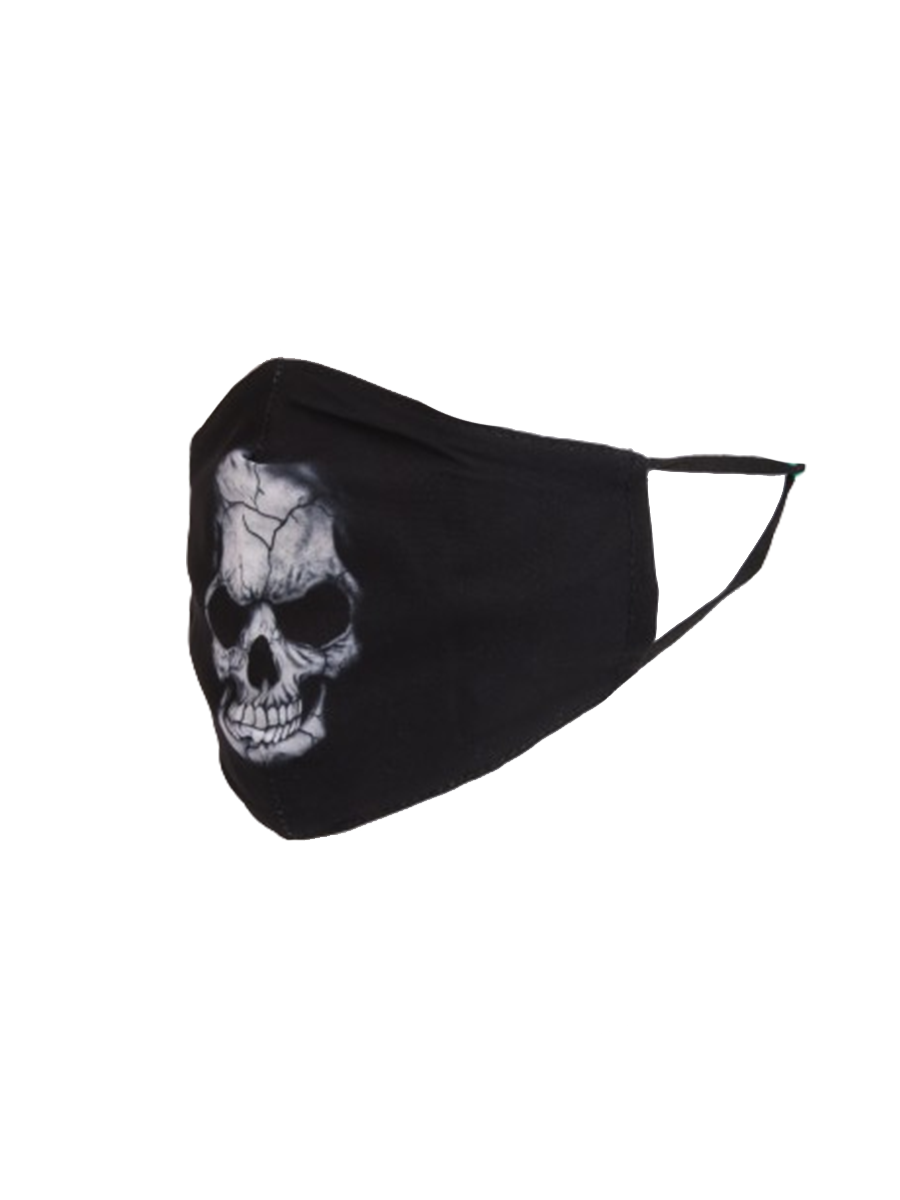 Scary Halloween Skull Print Cotton Face Mask (PACK OF 5)