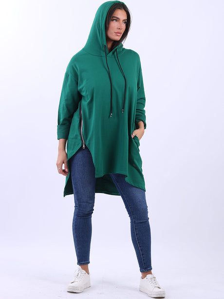 Cotton Lagenlook Hooded Top