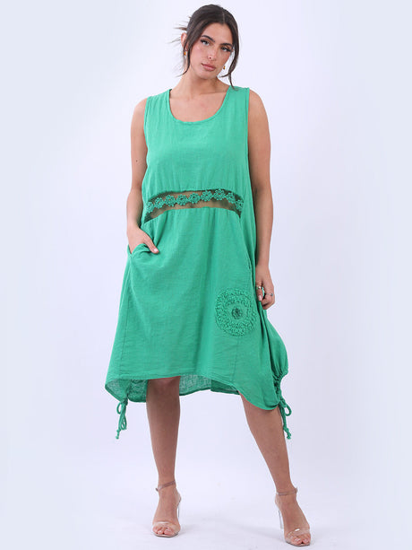 Sleeveless Linen Tank Dress