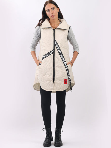 Sleeveless Parachute Puffer Gilet