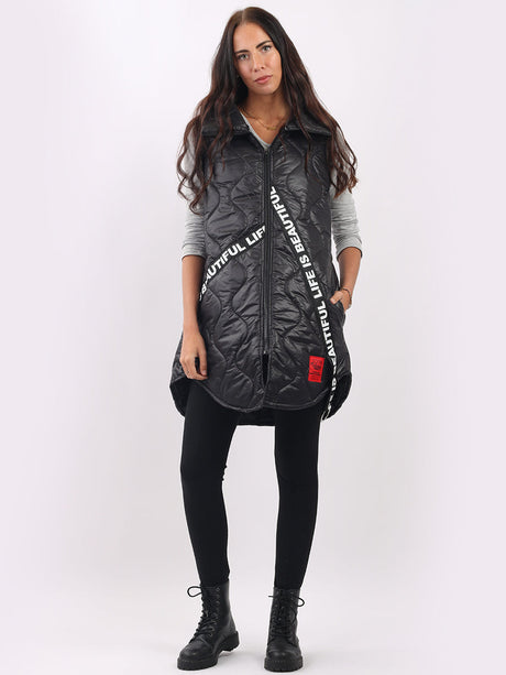 Sleeveless Parachute Puffer Gilet