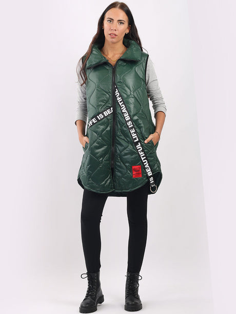 Sleeveless Parachute Puffer Gilet