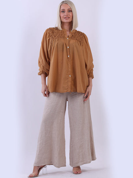 Smoked Cotton Blouse