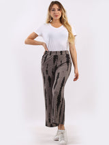 Ladies Tie And Dye Wide Leg Relaxed Fit Trouser