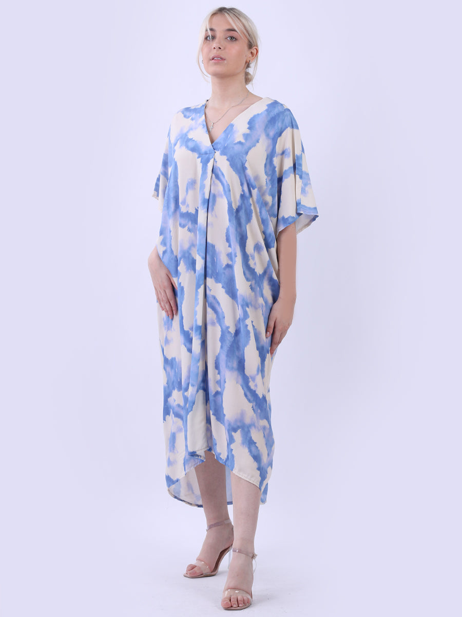 Tie And Dye Plus Size Kaftan