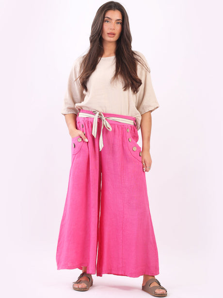 Wide Leg Linen Summer Palazzo