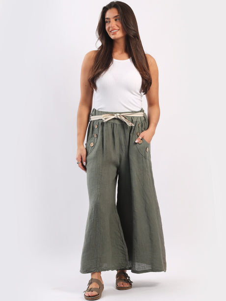 Wide Leg Linen Summer Palazzo