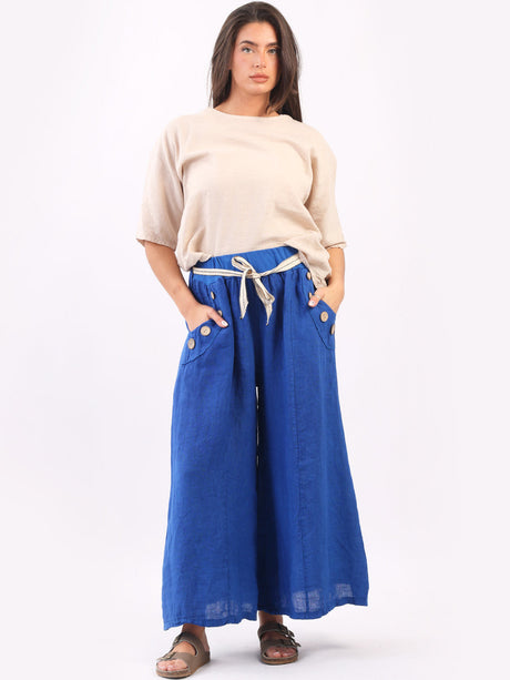 Wide Leg Linen Summer Palazzo