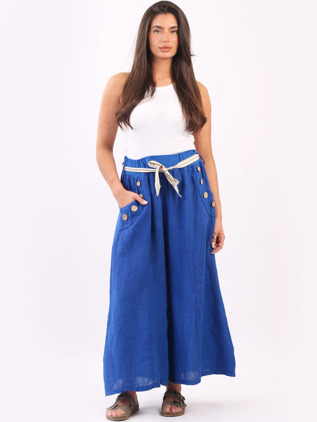 Wide Leg Linen Summer Palazzo