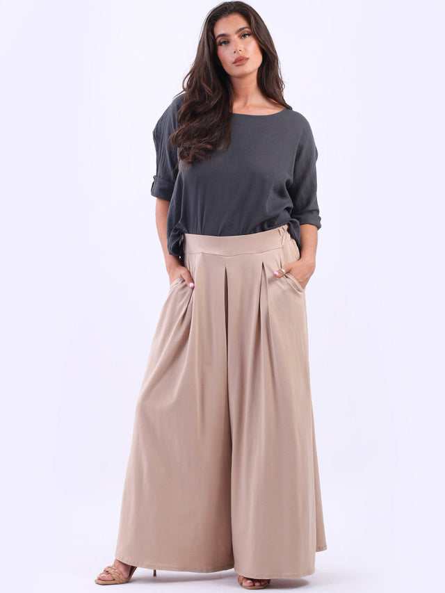 Wide Leg Cotton Palazzo