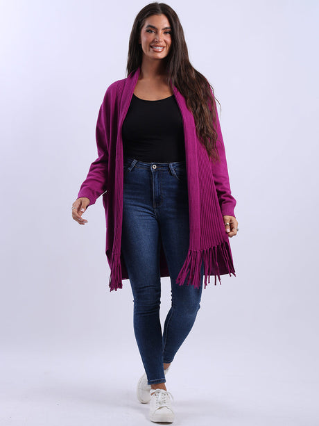 Open Front Women Knitted Cardigan