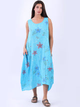 Women Plus Size Floral Sleeveless Slouchy Dress