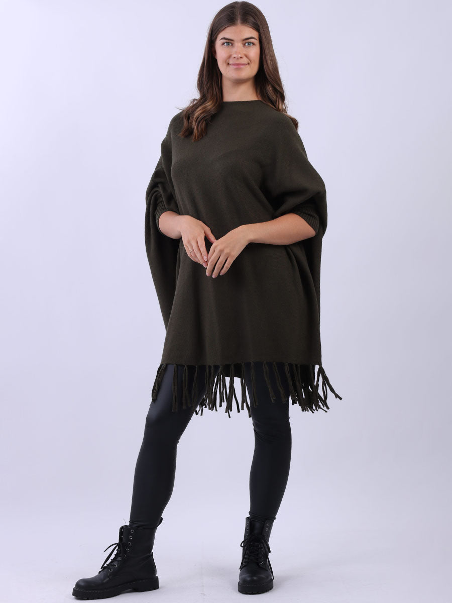 Knitted Oversized Tunic Poncho