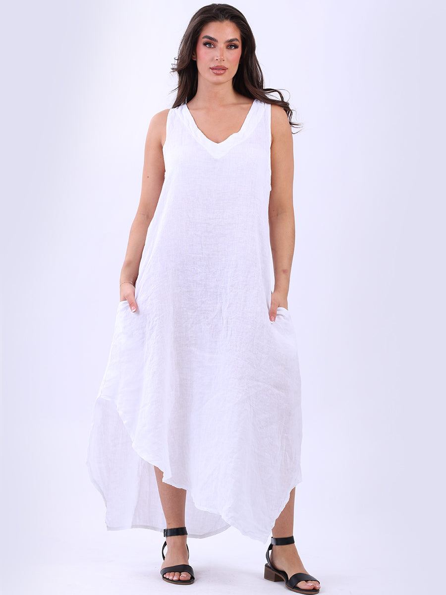 Solid Linen Tank Dress