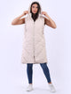 Women Plus Size Lagenlook Puffer Hoodie Gilet