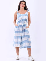 Women Wide Leg Tie Dyed Strappy Playsuit