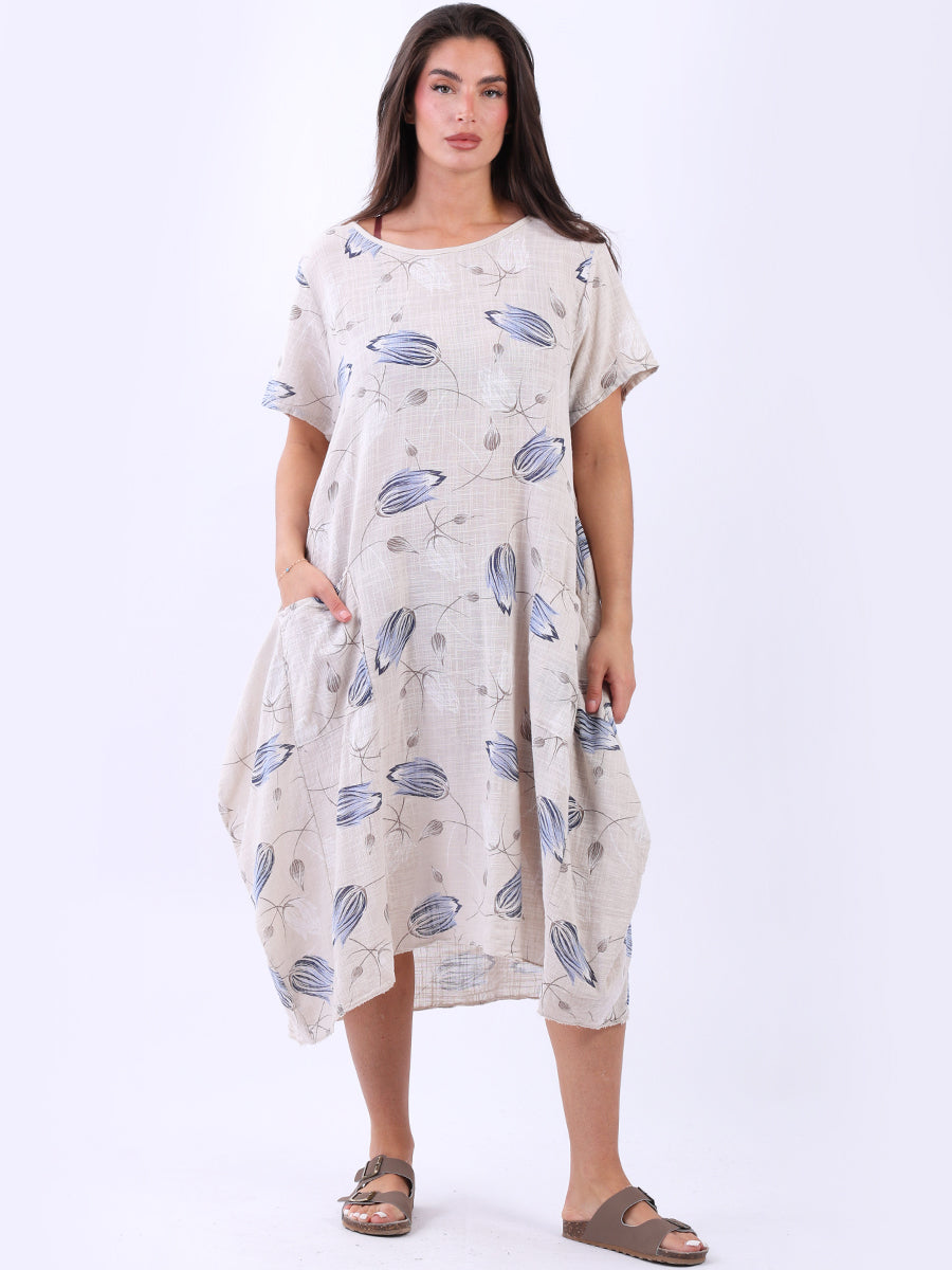 Tulip Lagenlook Cotton Dress