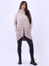 Cowl Neck Knitted Jumper