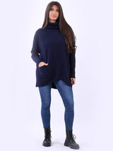 Cowl Neck Knitted Jumper