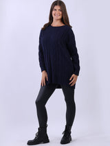 Cable Knit Lagenlook Jumper